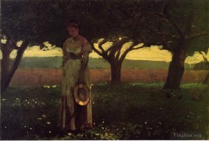 Winslow Homer Werk - Mädchen im Obstgarten