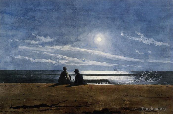Winslow Homer Ölgemälde - Mondlicht