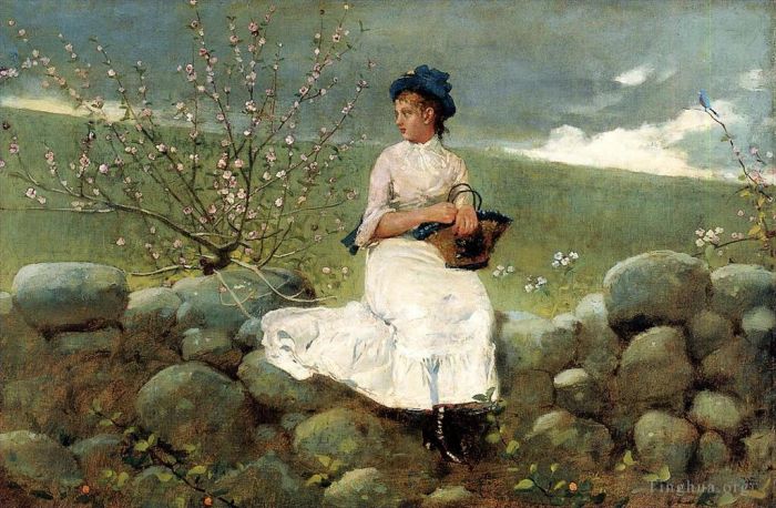 Winslow Homer Ölgemälde - Pfirsichblüten