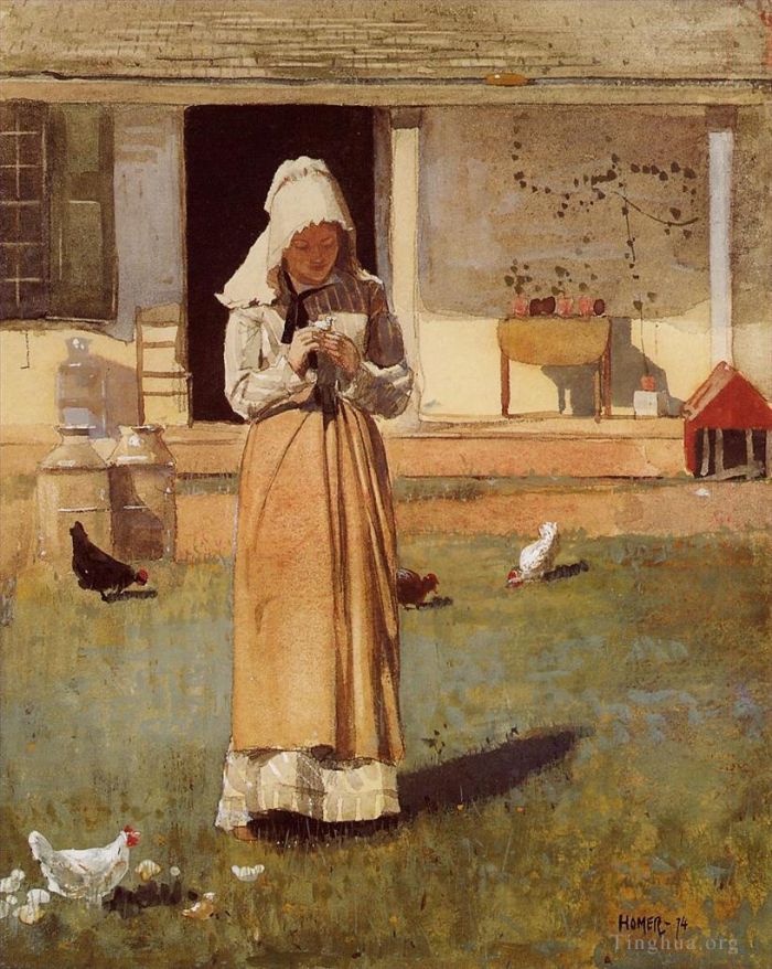 Winslow Homer Ölgemälde - Das kranke Huhn