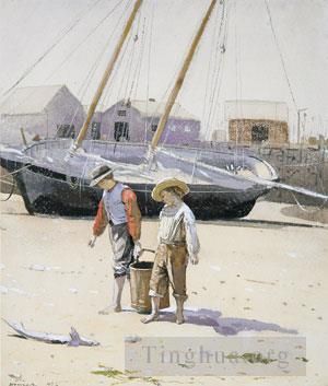 Winslow Homer Werk - Ein Korb mit Muscheln
