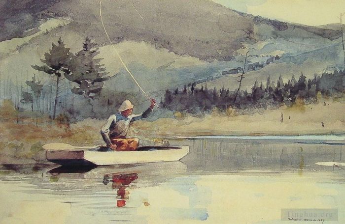 Winslow Homer Andere Malerei - Ein ruhiger Pool an einem sonnigen Tag