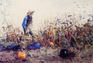 Winslow Homer Werk - Unter dem Gemüse, auch bekannt als Boy in a Cornfield