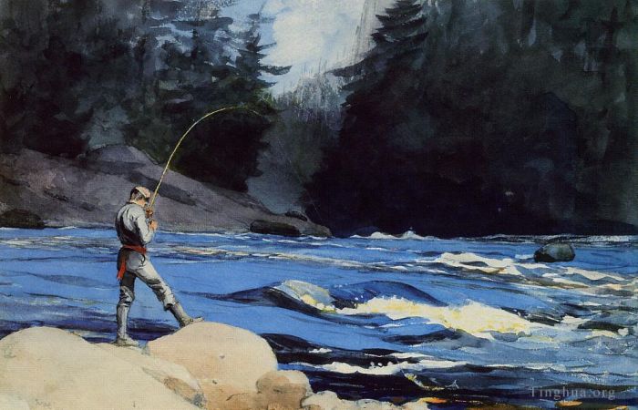 Winslow Homer Andere Malerei - Quananiche Lake St