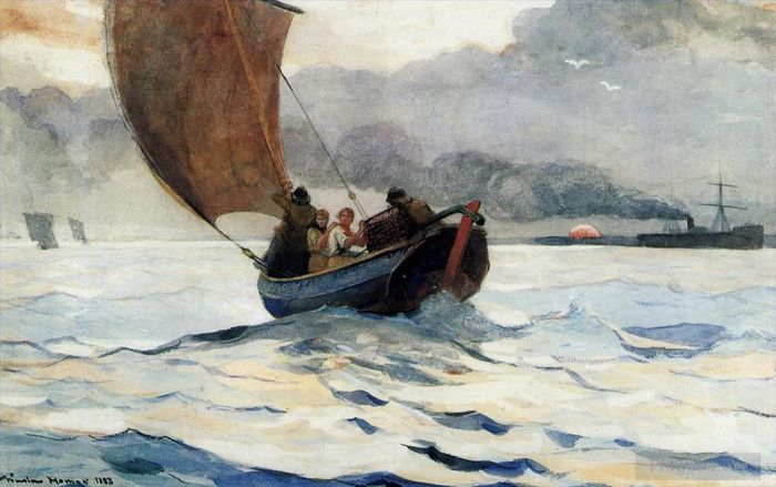 Winslow Homer Andere Malerei - Zurückkehrende Fischerboote