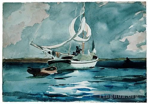 Winslow Homer Andere Malerei - Schaluppe Nassau