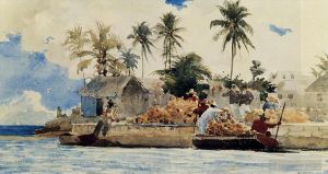 Winslow Homer Werk - Schwammfischen Nassau