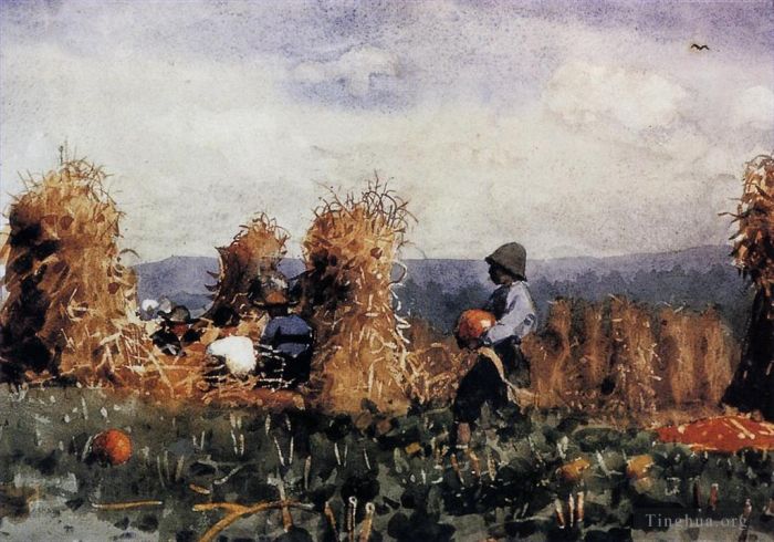 Winslow Homer Andere Malerei - Der Kürbisbeet