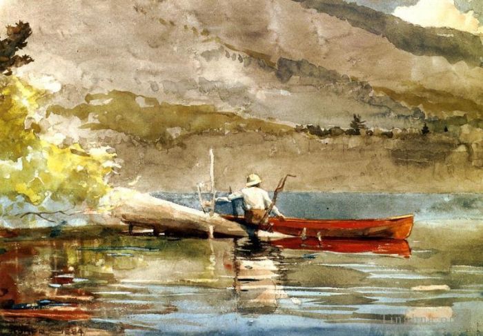 Winslow Homer Andere Malerei - Das Rote Kanu2