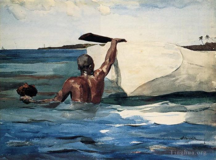 Winslow Homer Andere Malerei - Der Schwammtaucher