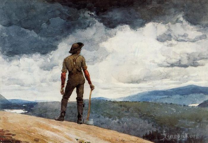 Winslow Homer Andere Malerei - Der Holzfäller