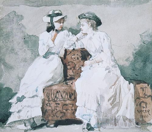 Winslow Homer Andere Malerei - Zwei Damen