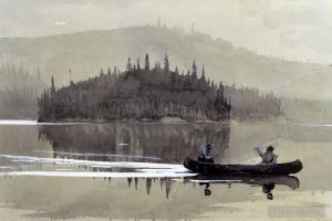 Winslow Homer Werk - Zwei Männer in einem Kanu