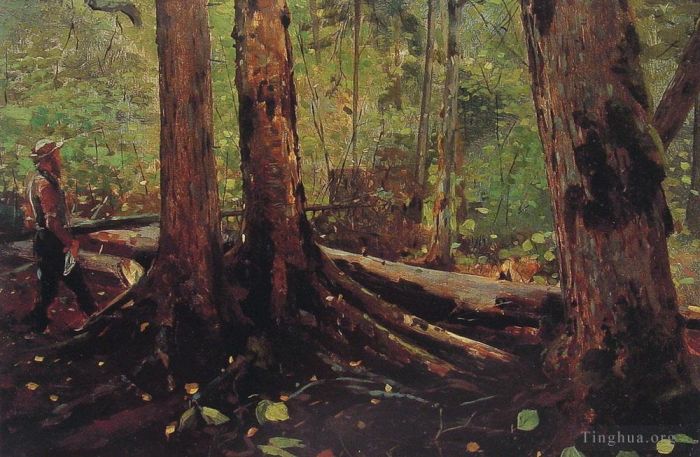 Winslow Homer Andere Malerei - Holzhacker in den Adirondacks