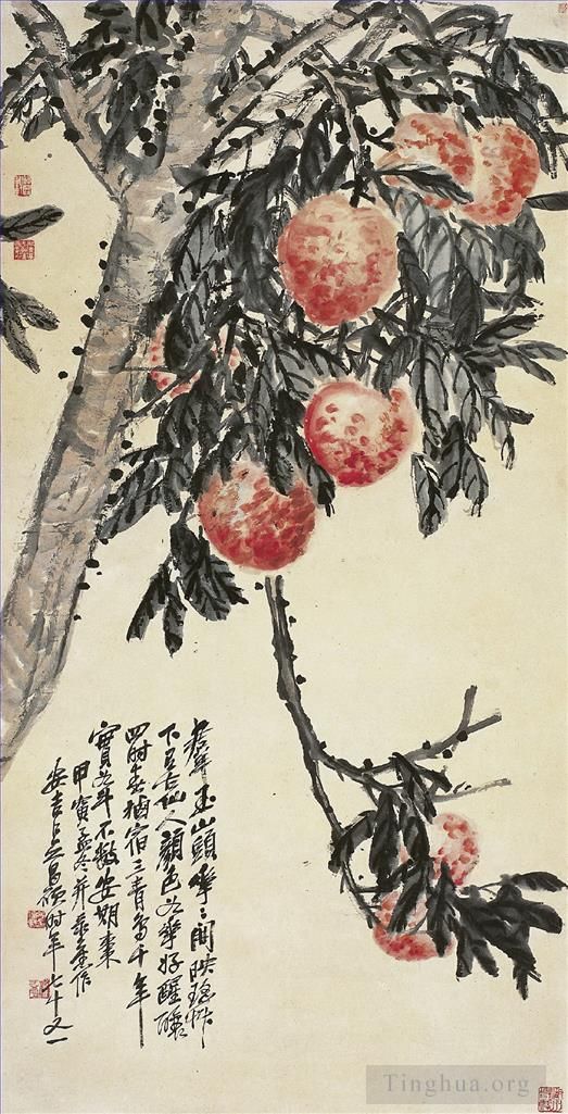 Wu Changshuo Chinesische Kunst - Pfirsichbaum