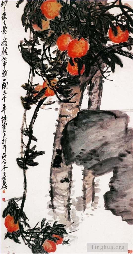 Wu Changshuo Chinesische Kunst - Pfirsich
