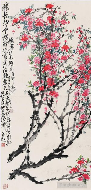 Wu Changshuo Werk - Pfirsichblüte