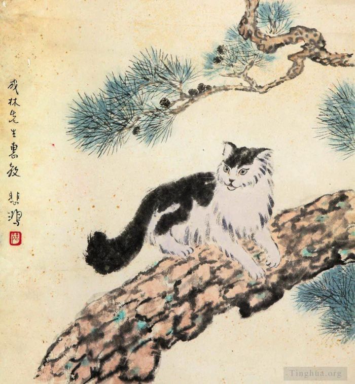 Xu Beihong Chinesische Kunst - Xu Beihong Katze