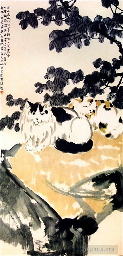 Xu Beihong Chinesische Kunst - Eine Katze