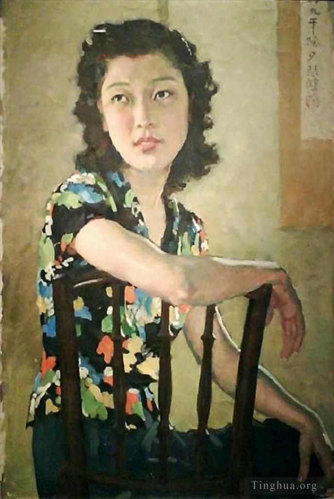 Xu Beihong Chinesische Kunst - Ein Porträt einer jungen Dame 1940
