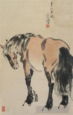 Xu Beihong Werk - Ein stehendes Pferd 1941