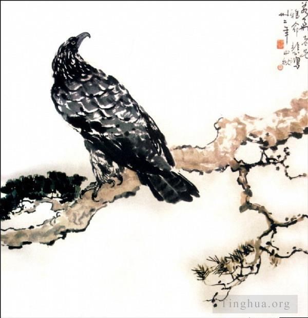 Xu Beihong Chinesische Kunst - Adler auf Ast
