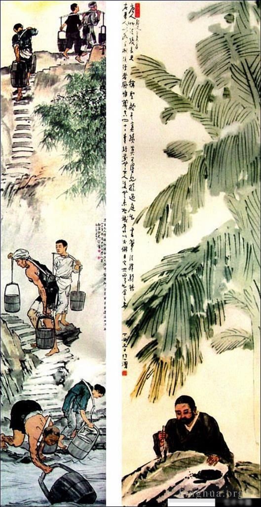 Xu Beihong Chinesische Kunst - Bauern