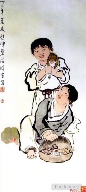 Xu Beihong Werk - Kinder