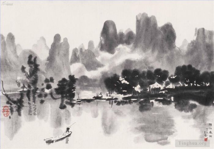Xu Beihong Chinesische Kunst - Flussszenen