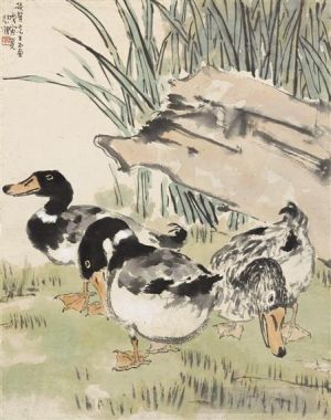Xu Beihong Werk - Drei Enten 1938