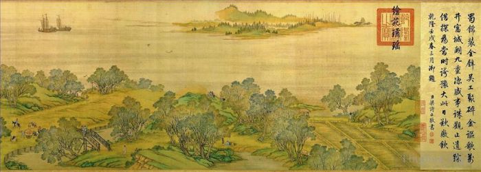 Zhang Zeduan Chinesische Kunst - Qingming Riverside Seene Teil 7