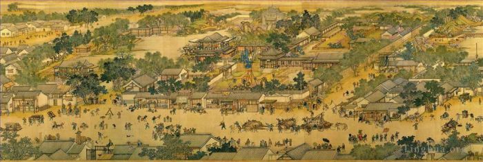 Zhang Zeduan Chinesische Kunst - Qingming Riverside Seene-Teil